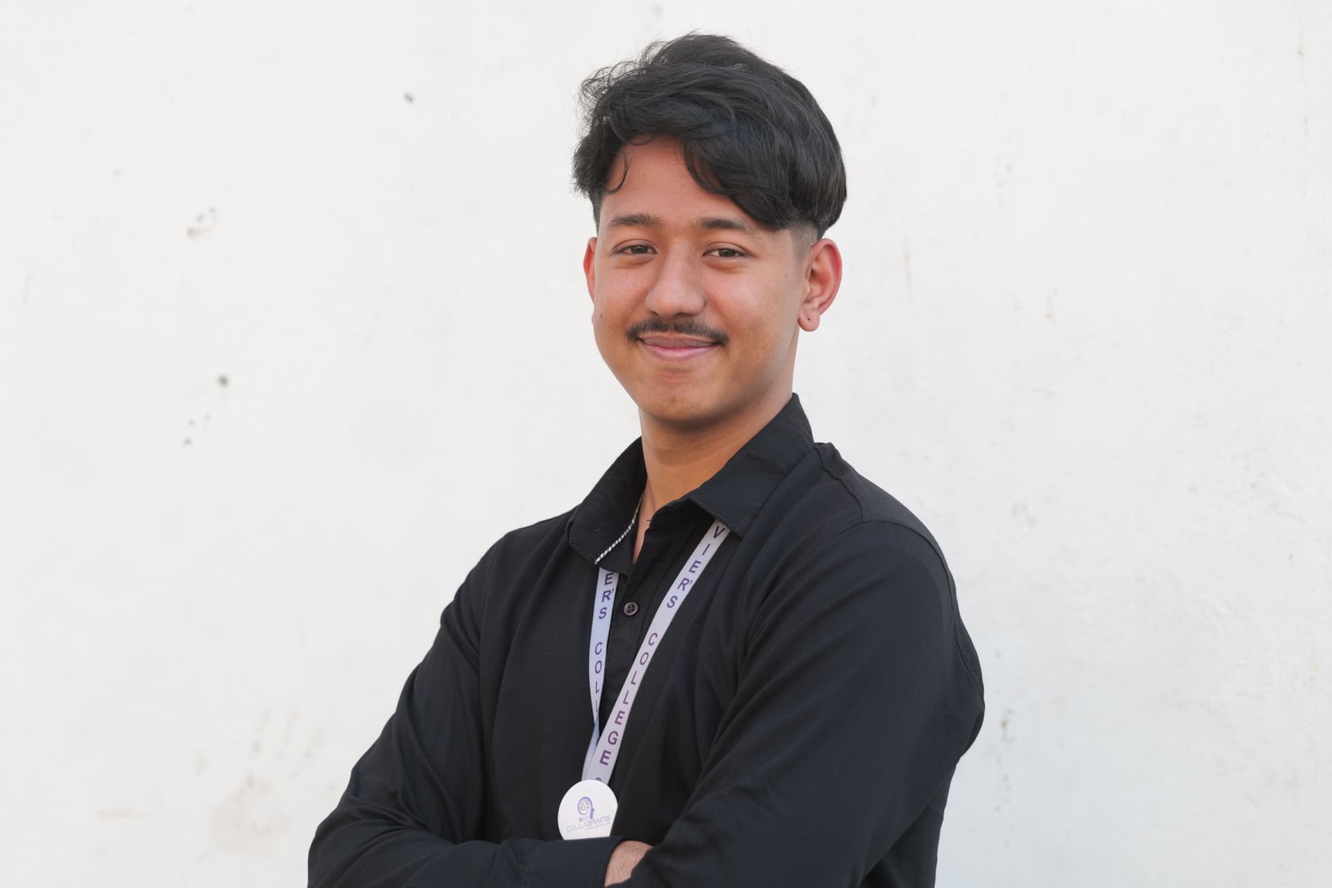 A portrait of Bibek Shrestha